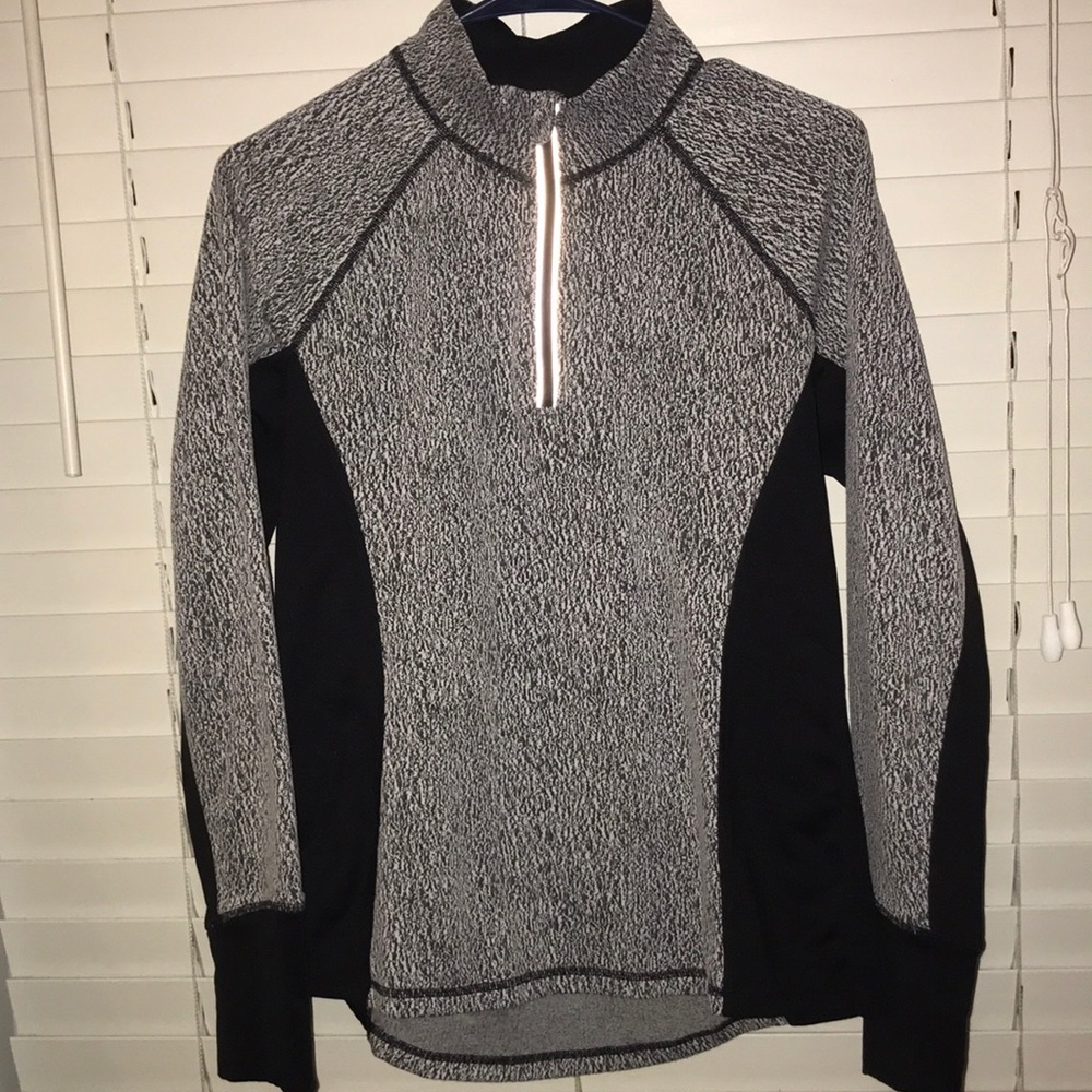 Ideology black and white workout zip up